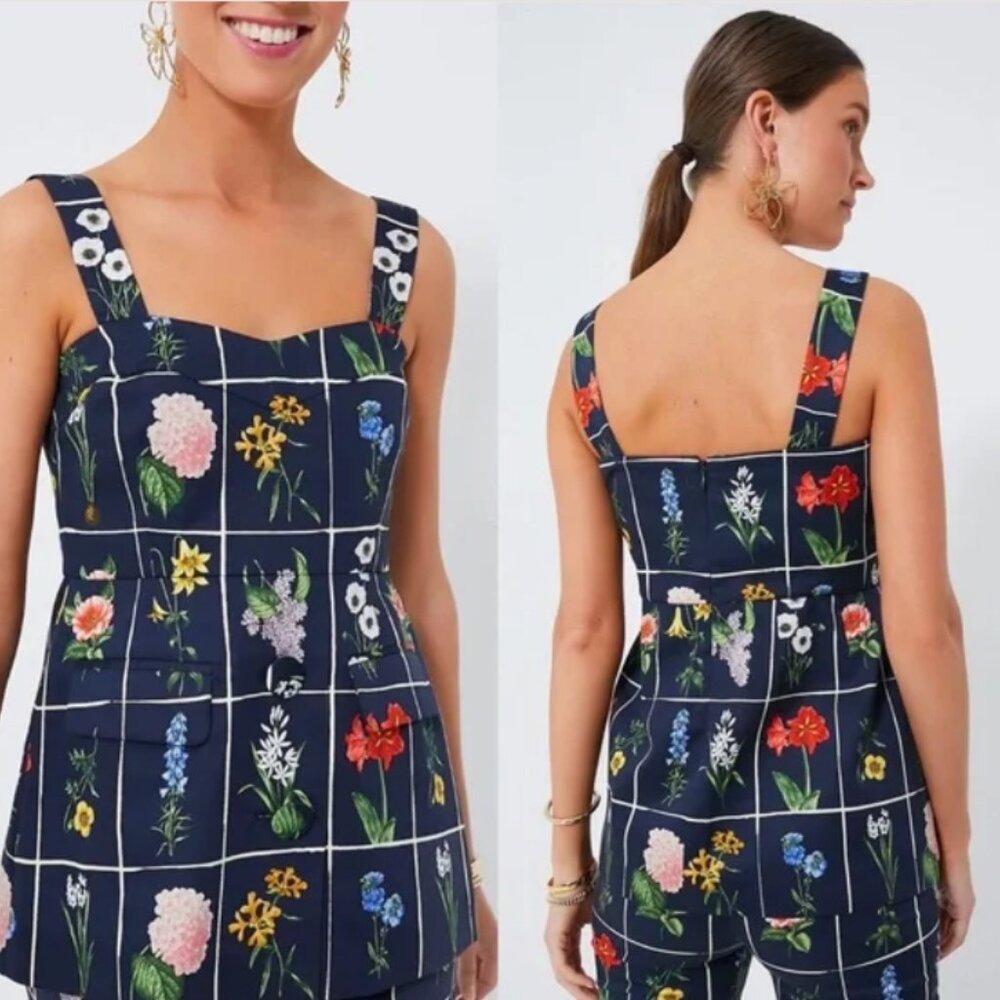 Tuckernuck Fresh Buds Marnie Top Navy Floral